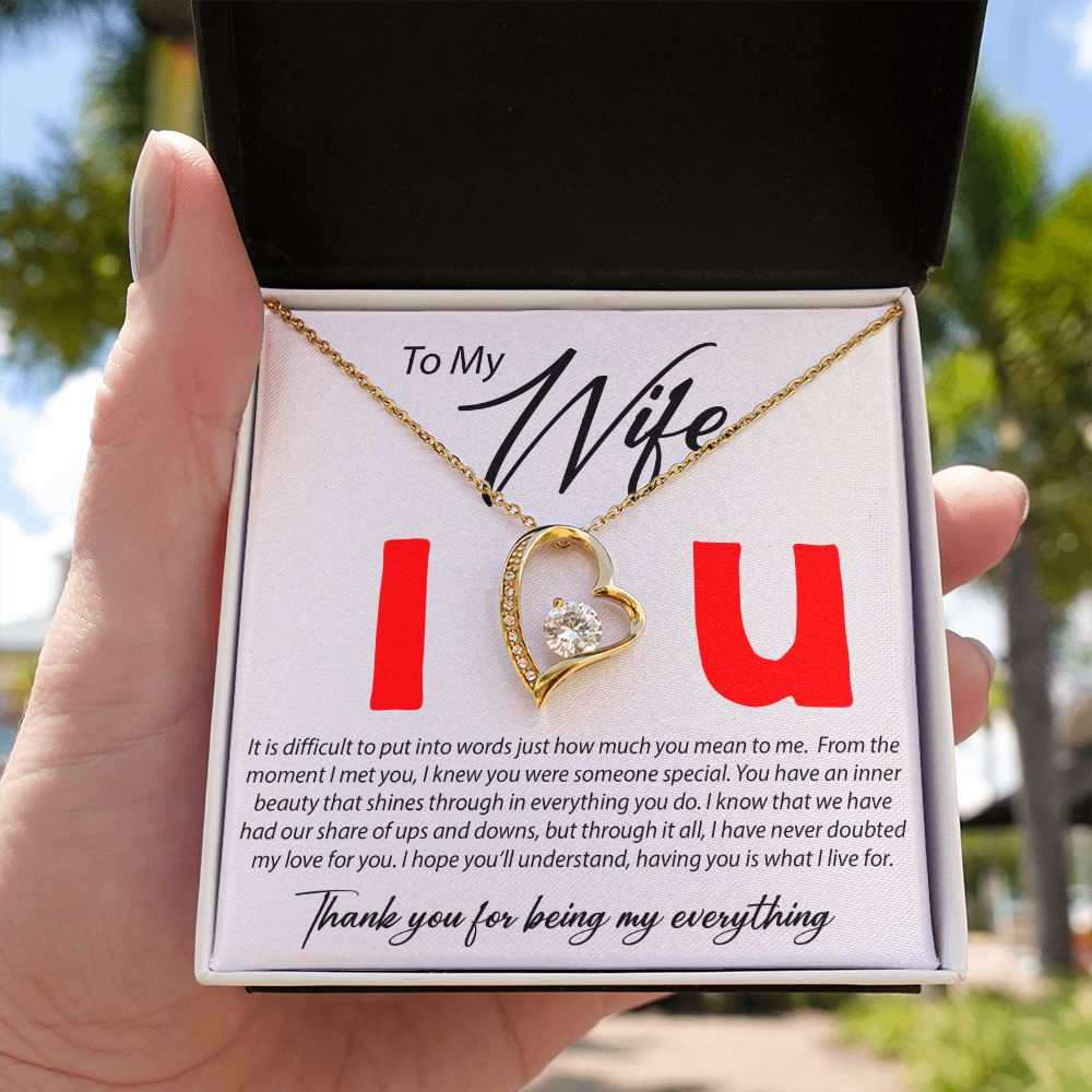 To My Wife - It Is Difficult To Put Into Words - Forever Love Necklace - JustFamilyThings