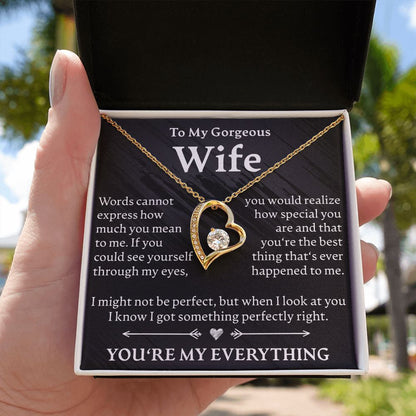 To My Gorgeous Wife - Forever Love Necklace - JustFamilyThings