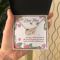 Load image into Gallery viewer, Dear Mom I love you so much - Interlocking Hearts Necklace - JustFamilyThings
