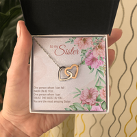 Load image into Gallery viewer, To My Sister - Interlocking Hearts Necklace - JustFamilyThings
