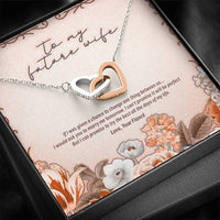 Load image into Gallery viewer, To My Future Wife - Interlocking Hearts Necklace Gift from Fiancé - JustFamilyThings
