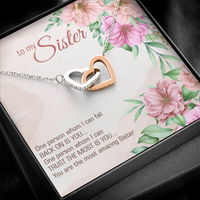Load image into Gallery viewer, To My Sister - Interlocking Hearts Necklace - JustFamilyThings
