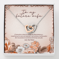 Load image into Gallery viewer, To My Future Wife - Interlocking Hearts Necklace Gift from Fiancé - JustFamilyThings

