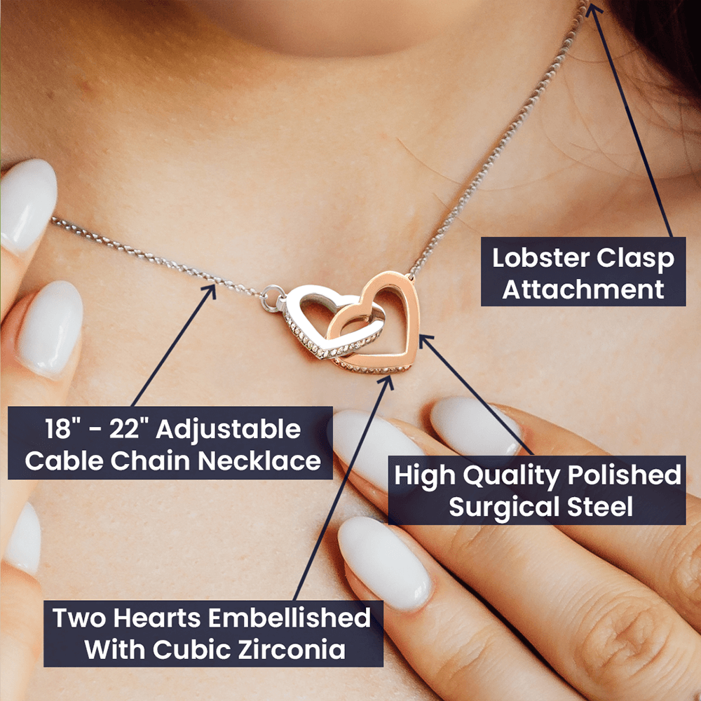 To My Soulmate - life may not always be sweet - Interlocking Hearts Necklace - JustFamilyThings