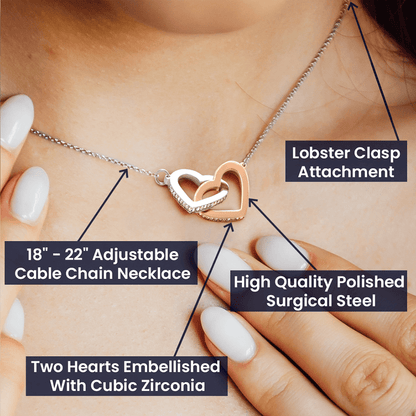 To My Soulmate - life may not always be sweet - Interlocking Hearts Necklace - JustFamilyThings