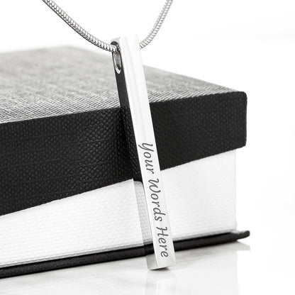 To My amazing friend - Vertical Stick Necklace - JustFamilyThings