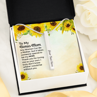 Load image into Gallery viewer, to my bonus mom - Vertical Stick Necklace - JustFamilyThings
