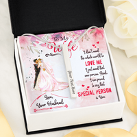 Load image into Gallery viewer, To My WIfe - That special person is you - Vertical Stick Necklace - JustFamilyThings
