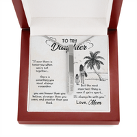 Load image into Gallery viewer, To my daughter from mom - Vertical Stick Necklace - JustFamilyThings
