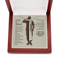 Load image into Gallery viewer, To my dad - You are my first hero - Vertical Stick Necklace - JustFamilyThings
