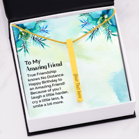 Load image into Gallery viewer, To My amazing friend - Vertical Stick Necklace - JustFamilyThings

