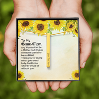 Load image into Gallery viewer, to my bonus mom - Vertical Stick Necklace - JustFamilyThings
