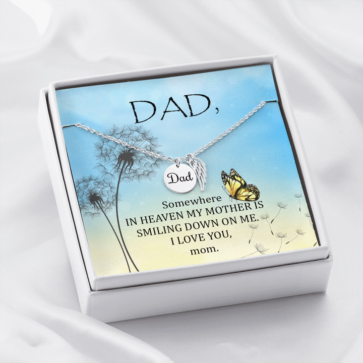 Somewhere in heaven - Dad Remembrance Necklace - JustFamilyThings