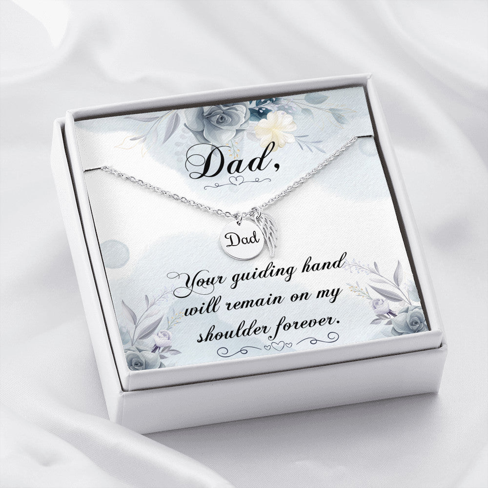 Your guiding hand - Dad Remembrance Necklace - JustFamilyThings