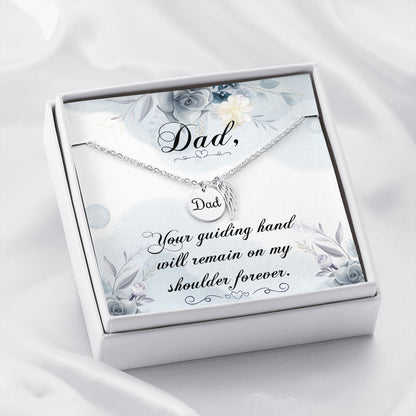 Your guiding hand - Dad Remembrance Necklace - JustFamilyThings