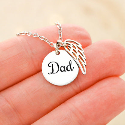 I can no longer see you with my eyes - Dad Remembrance Necklace - JustFamilyThings