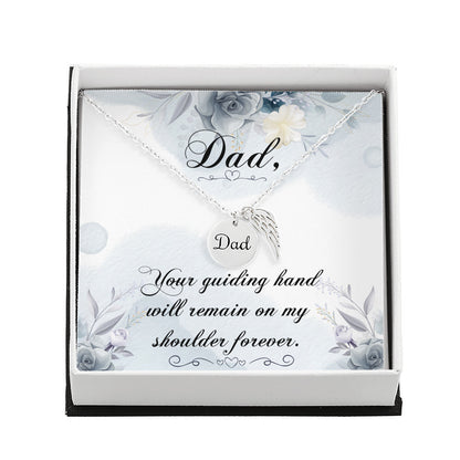 Your guiding hand - Dad Remembrance Necklace - JustFamilyThings