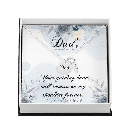 Your guiding hand - Dad Remembrance Necklace - JustFamilyThings