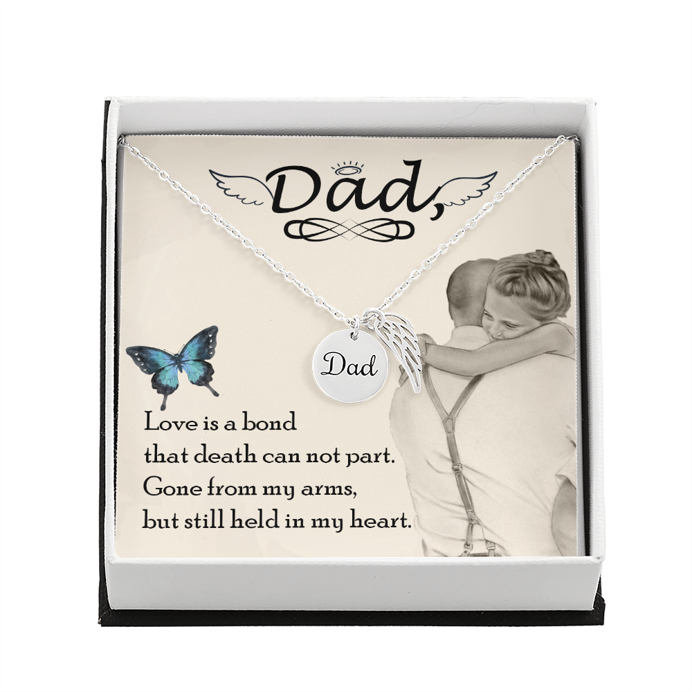 Love is a bond - Dad Remembrance Necklace - JustFamilyThings