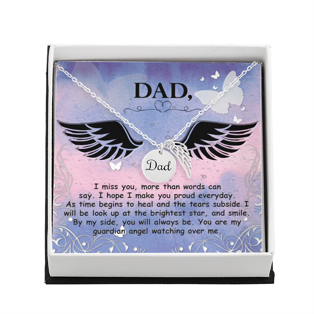 I miss you more than words can describe - Dad Remembrance Necklace - JustFamilyThings