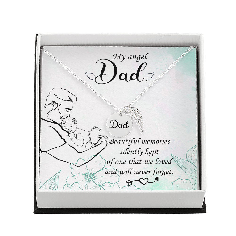 Beautiful memories - Dad Remembrance Necklace - JustFamilyThings