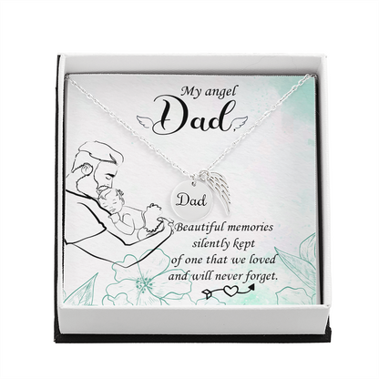 Beautiful memories - Dad Remembrance Necklace - JustFamilyThings