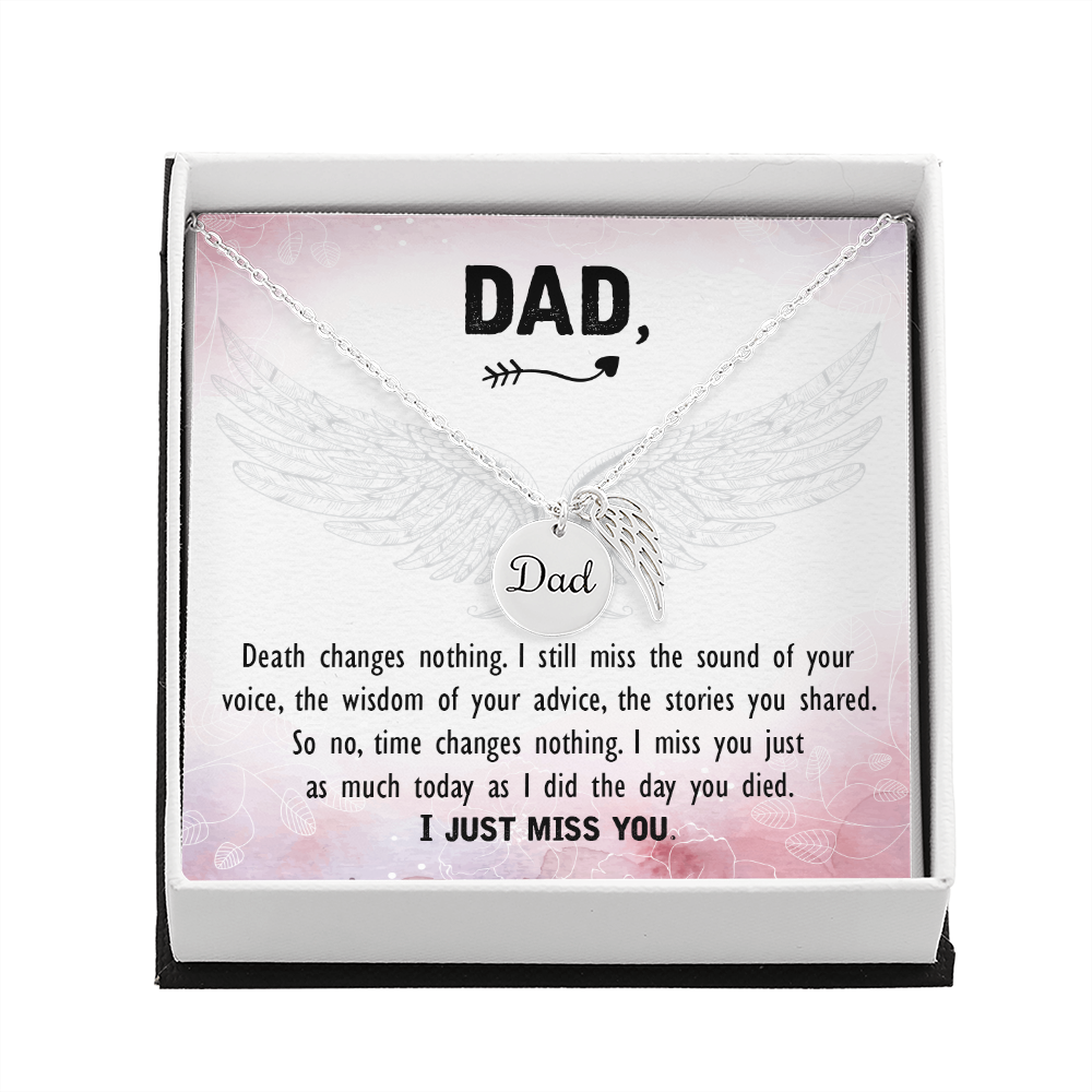 Death changes nothing - Dad Remembrance Necklace - JustFamilyThings