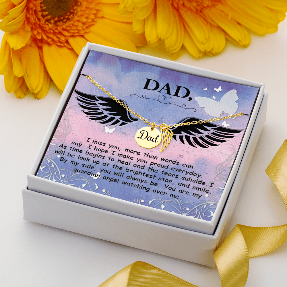 I miss you more than words can describe - Dad Remembrance Necklace - JustFamilyThings