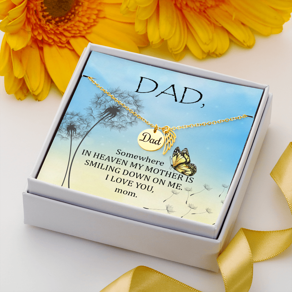 Somewhere in heaven - Dad Remembrance Necklace - JustFamilyThings
