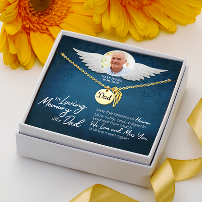 Personalized - In Loving Memory Dad - Dad Remembrance Necklace - JustFamilyThings