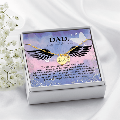 I miss you more than words can describe - Dad Remembrance Necklace - JustFamilyThings
