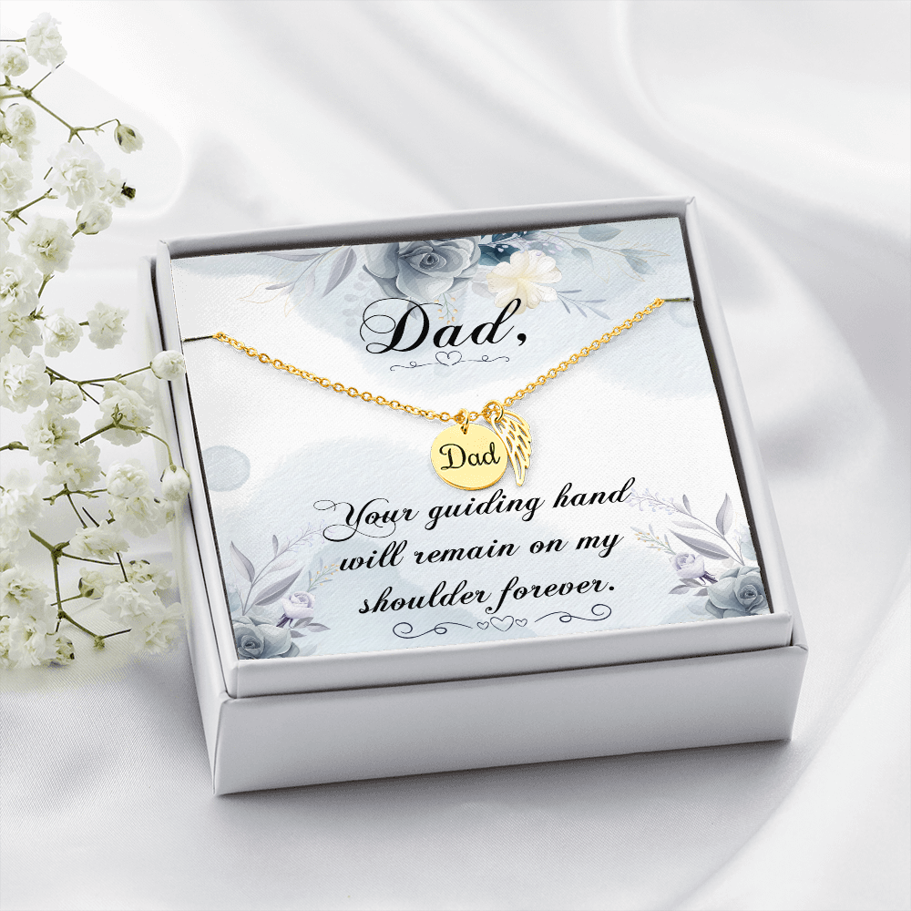 Your guiding hand - Dad Remembrance Necklace - JustFamilyThings