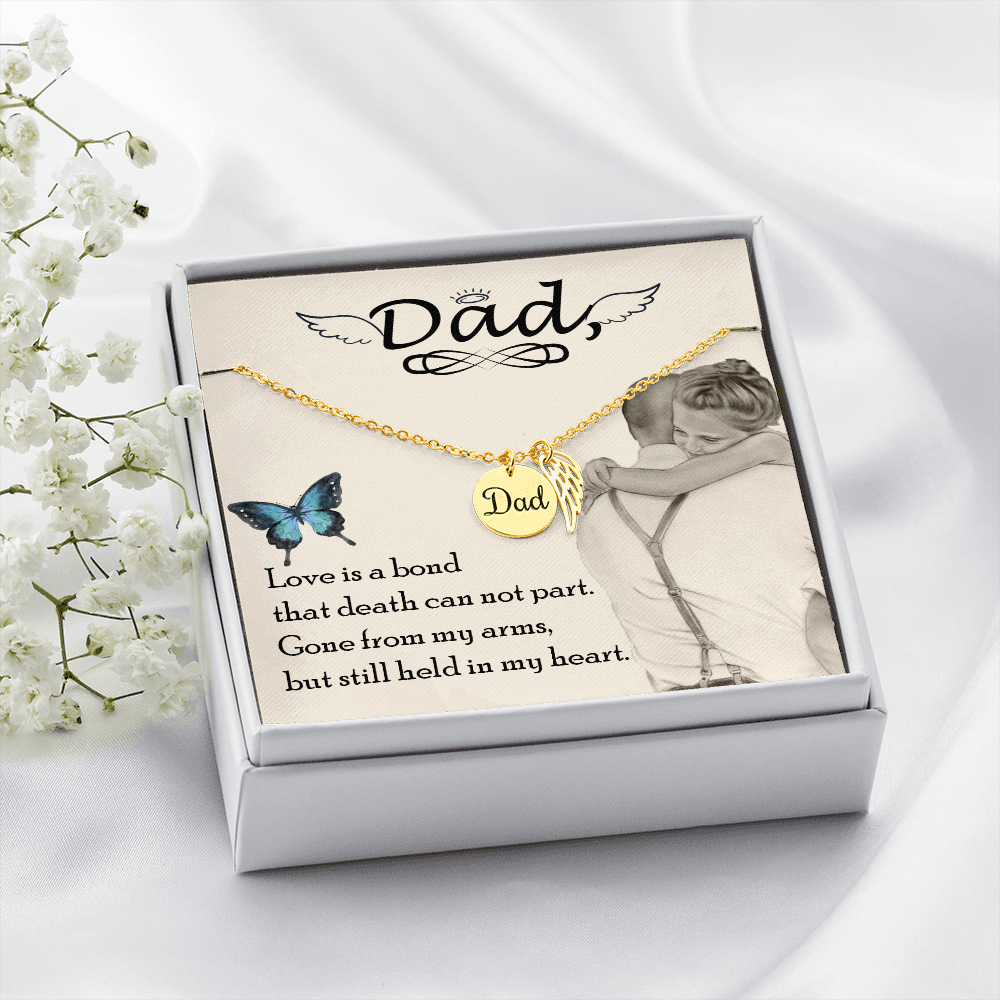 Love is a bond - Dad Remembrance Necklace - JustFamilyThings