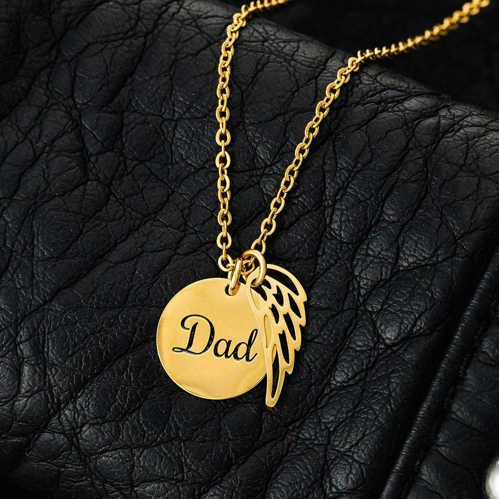 You are forever in my heart - Dad Remembrance Necklace - JustFamilyThings