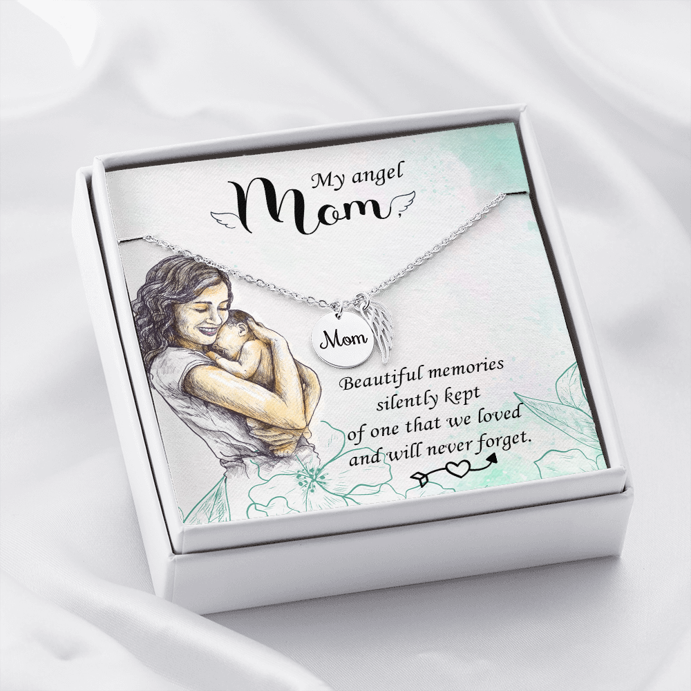 Beautiful memories - Mom Remembrance Necklace - JustFamilyThings