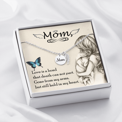 Love is a bond - Mom Remembrance Necklace - JustFamilyThings