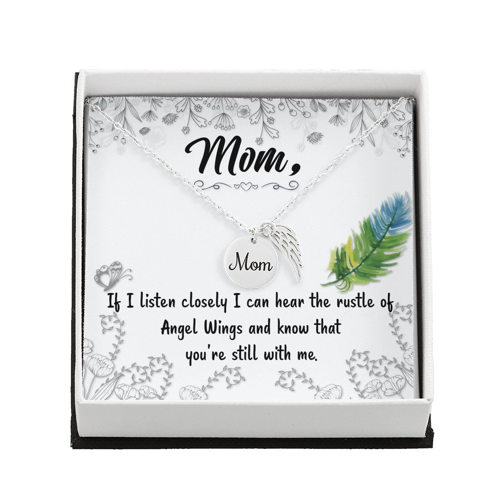 If I listen closely - Mom Remembrance Necklace - JustFamilyThings
