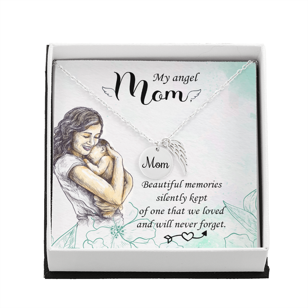 Beautiful memories - Mom Remembrance Necklace - JustFamilyThings