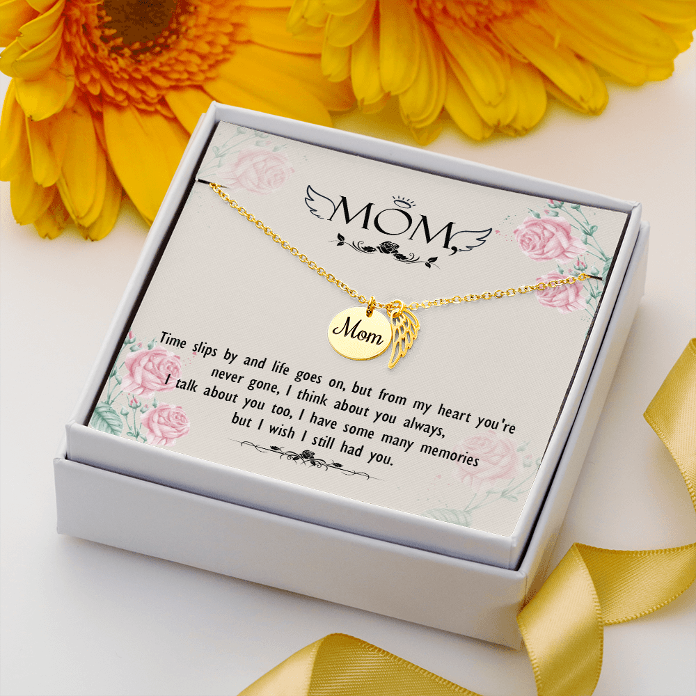 Time slips by - Mom Remembrance Necklace - JustFamilyThings