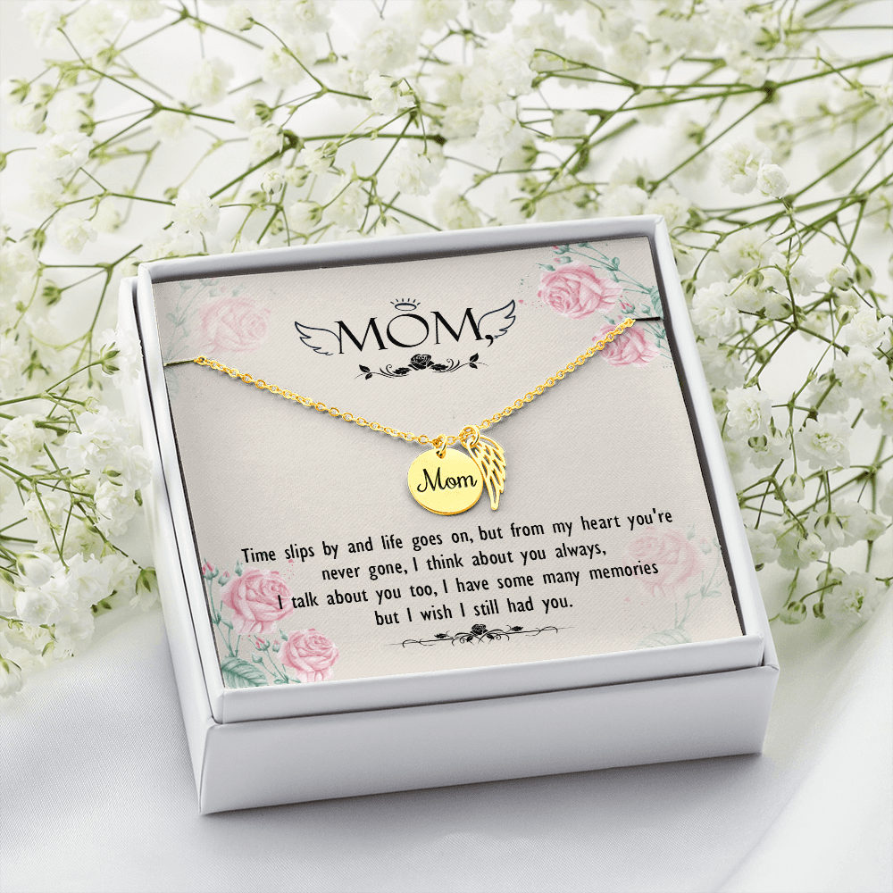 Time slips by - Mom Remembrance Necklace - JustFamilyThings