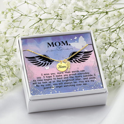 I miss you more than words can say - Mom Remembrance Necklace - JustFamilyThings