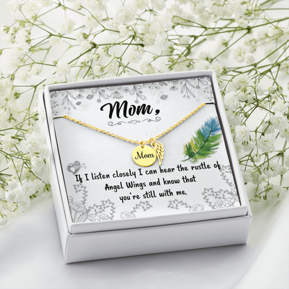 If I listen closely - Mom Remembrance Necklace - JustFamilyThings