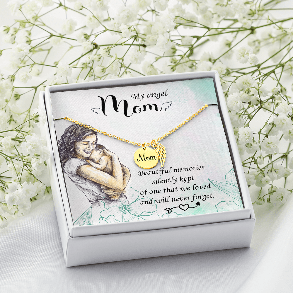 Beautiful memories - Mom Remembrance Necklace - JustFamilyThings