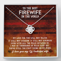 Load image into Gallery viewer, to the best Firewife - Love Knot Necklace - JustFamilyThings
