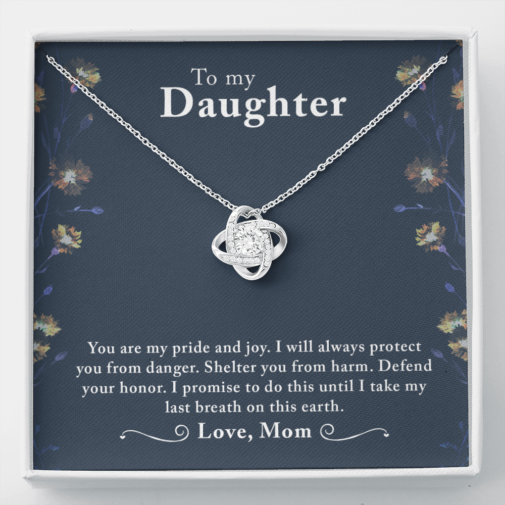 To My Daughter - You are my pride - Love Knot Necklace - JustFamilyThings