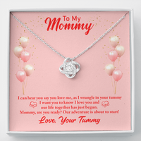 Load image into Gallery viewer, To my mommy - I can hear you - Love Knot Necklace - JustFamilyThings
