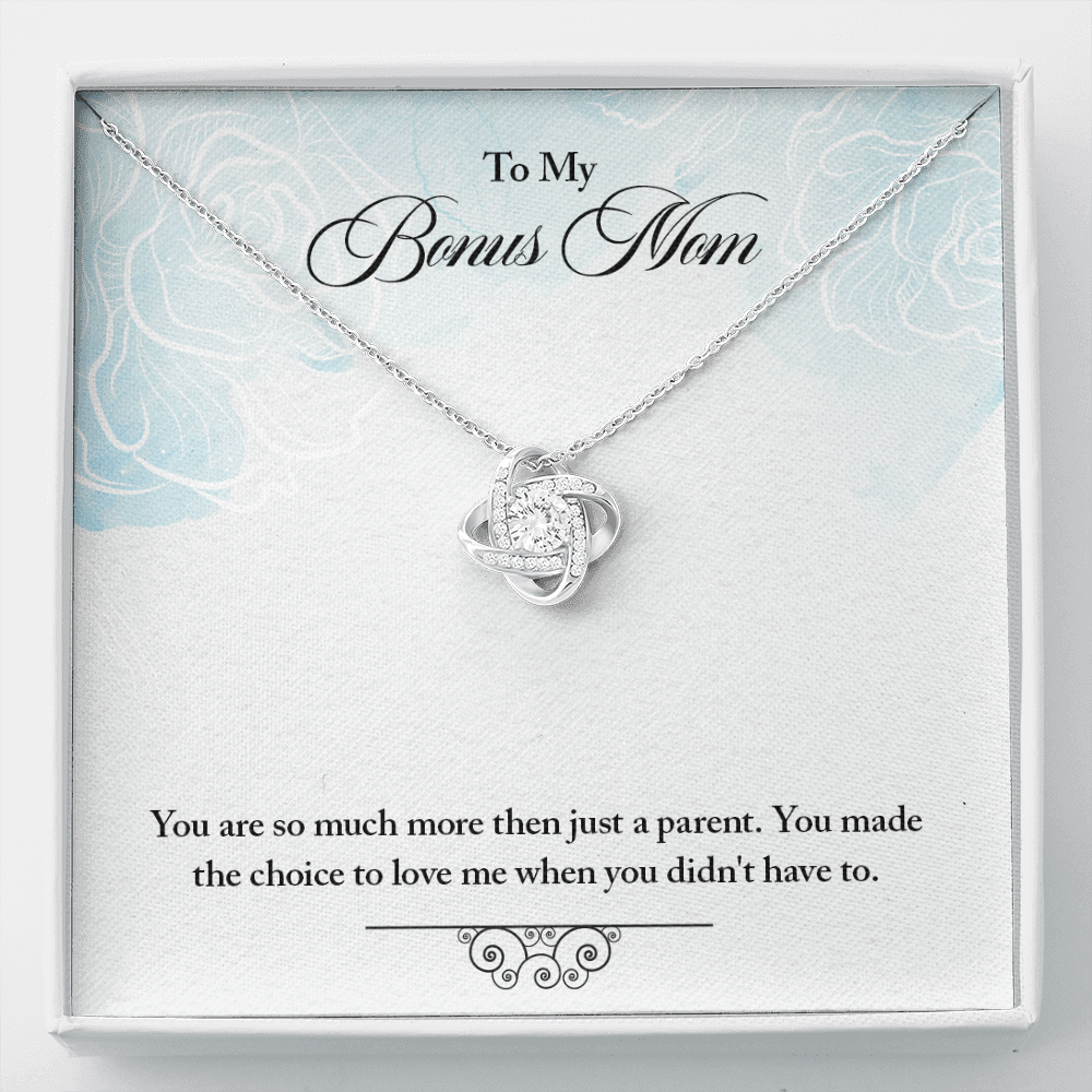 To Bonus Mom - More than a parent - Love Knot Necklace - JustFamilyThings