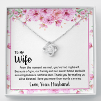 Load image into Gallery viewer, To my wife - From the moment we met - Love Knot Necklace - JustFamilyThings
