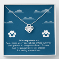 Load image into Gallery viewer, In loving memory - dog remembrance - Love Knot Necklace - JustFamilyThings

