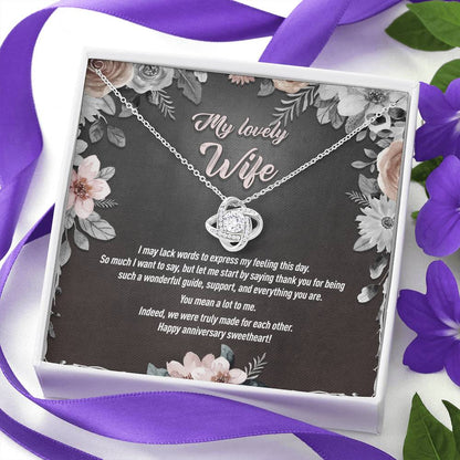 My Lovely Wife - Anniversary Gift - Love Knot Necklace - JustFamilyThings